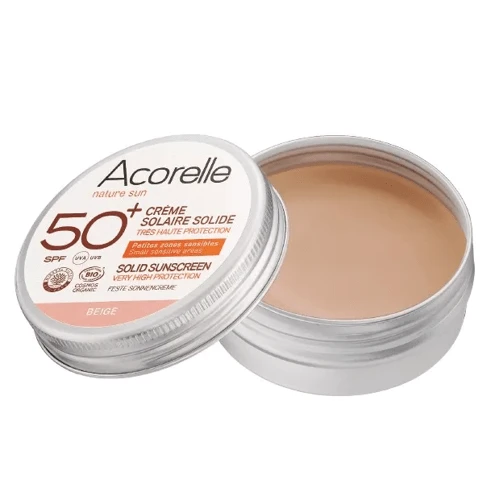 Acorelle Crema Solar Sólida Color Beige SPF50+ 20 Gr 3 Acorelle Crema Solar Sólida Color Beige SPF50+ 20 Gr