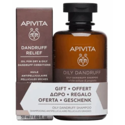 Apivita Aceite Anticaspa 50 Ml + Champú Caspa Grasa 250 Ml