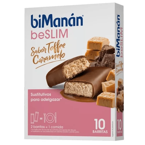 BiManán BeSlim Barritas Toffee 10 Uds 4 BiManán BeSlim Barritas Toffee 10 Uds - Imagen 2