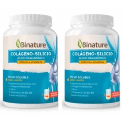 Binature Colágeno, Silicio Y Ácido Hialurónico Bote Vainilla 2x368 Gr