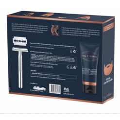 Gillette® Gillette King C Maquinilla Doble Filo + 5 Recambios + Gel Afeitar 150 Ml + Calcetines De REGALO -Personal Cuidado Productos Tienda EAN IMG 7702018585380 4