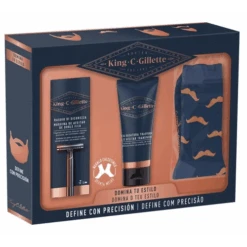 Gillette® Gillette King C Maquinilla Doble Filo + 5 Recambios + Gel Afeitar 150 Ml + Calcetines De REGALO -Personal Cuidado Productos Tienda EAN IMG 7702018585380 5