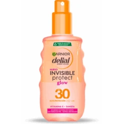 Garnier Delial Protect Glow Solar Invisible Vitamina E Y Extracto De Sandía SPF30 Spray 150 Ml