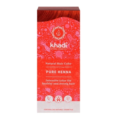 Khadi Henna Natural 100% Pura Rojo 100 Gr 3 Khadi Henna Natural 100% Pura Rojo 100 Gr