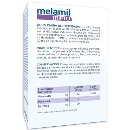 Humana Baby Melamil Tripto Melatonina, Triptófano Y Vitamina B6 30 Ml 4 Humana Baby Melamil Tripto Melatonina, Triptófano Y Vitamina B6 30 Ml - Imagen 2