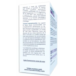 Humana Baby Melamil Tripto Melatonina, Triptófano Y Vitamina B6 30 Ml 9 Humana Baby Melamil Tripto Melatonina, Triptófano Y Vitamina B6 30 Ml -Personal Cuidado Productos Tienda Humana Baby Melamil Tripto Melatonina Triptofano y Vitamina B6 30 ml 2