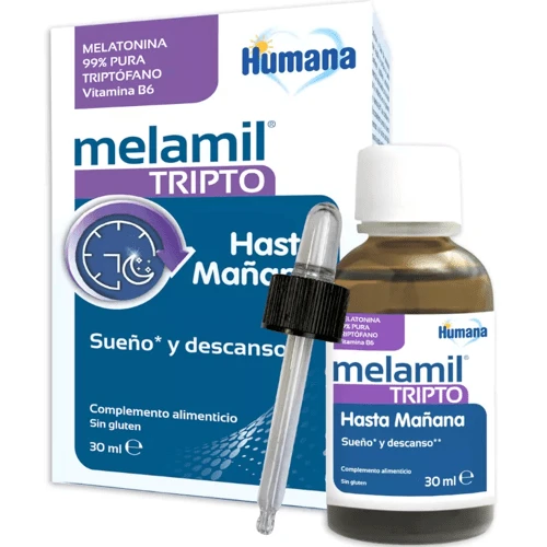Humana Baby Melamil Tripto Melatonina, Triptófano Y Vitamina B6 30 Ml 3 Humana Baby Melamil Tripto Melatonina, Triptófano Y Vitamina B6 30 Ml