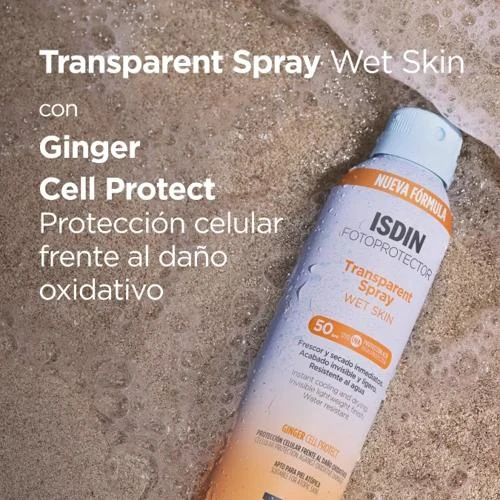 Isdin Wet Skin Spray Transparente SPF50 100 Ml 7 Isdin Wet Skin Spray Transparente SPF50 100 Ml - Imagen 5