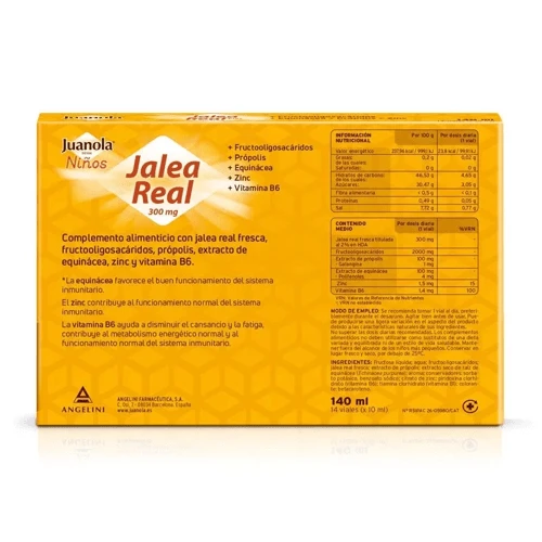Juanola Jalea Real 300 Mg Niños Vitalidad Y Defensas 14 Viales De 10 Ml 6 Juanola Jalea Real 300 Mg Niños Vitalidad Y Defensas 14 Viales De 10 Ml - Imagen 4