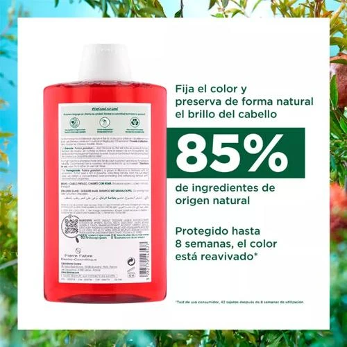 Klorane Champú Granada Cabello Teñido 400 Ml 5 Klorane Champú Granada Cabello Teñido 400 Ml - Imagen 3