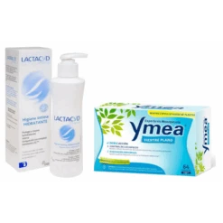 Lactacyd Higiene Íntima Hidratante 250 Ml + Ymea Menopausia Vientre Plano 64 Cápsulas