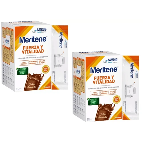 Meritene Fuerza Y Vitalidad Chocolate 2x15 Sobres 3 Meritene Fuerza Y Vitalidad Chocolate 2x15 Sobres