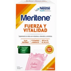 Meritene Fuerza Y Vitalidad Polvo Fresa 15 Sobres 30 Gr