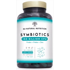 N2 Natural Nutrition Probiótico Symbiotics 150 Billion CFU 90 Cápsulas Veganas