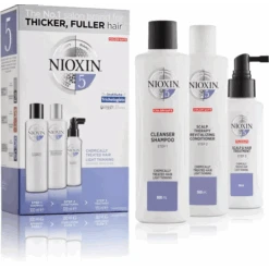 Nioxin Sistema 5 Kit Cabello Tratado Con Químicos, Debilitado Y Pérdida De Densidad