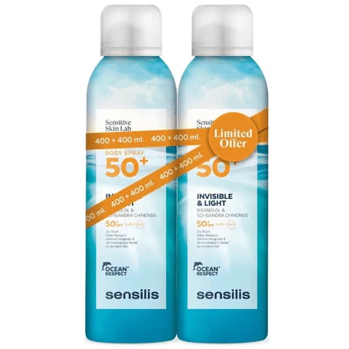 Sensilis Invisible & Light Body Spray SPF50+ 2x200 Ml 3 Sensilis Invisible & Light Body Spray SPF50+ 2x200 Ml