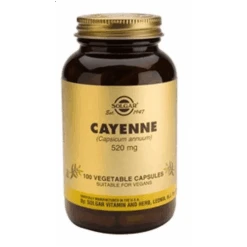 Solgar Cayena 520mg 100 Cápsulas Vegetales