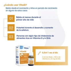 Humana Baby Vitadé Vitamina D Y DHA 15 Ml 12 Humana Baby Vitadé Vitamina D Y DHA 15 Ml -Personal Cuidado Productos Tienda Vitade Vitamina D 15 ml 2