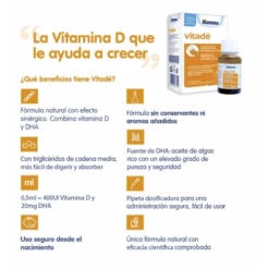 Humana Baby Vitadé Vitamina D Y DHA 15 Ml 13 Humana Baby Vitadé Vitamina D Y DHA 15 Ml -Personal Cuidado Productos Tienda Vitade Vitamina D 15 ml 3