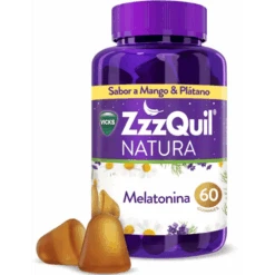 ZzzQuil NATURA Melatonina Sabor Mango Y Plátano 60 Gummies